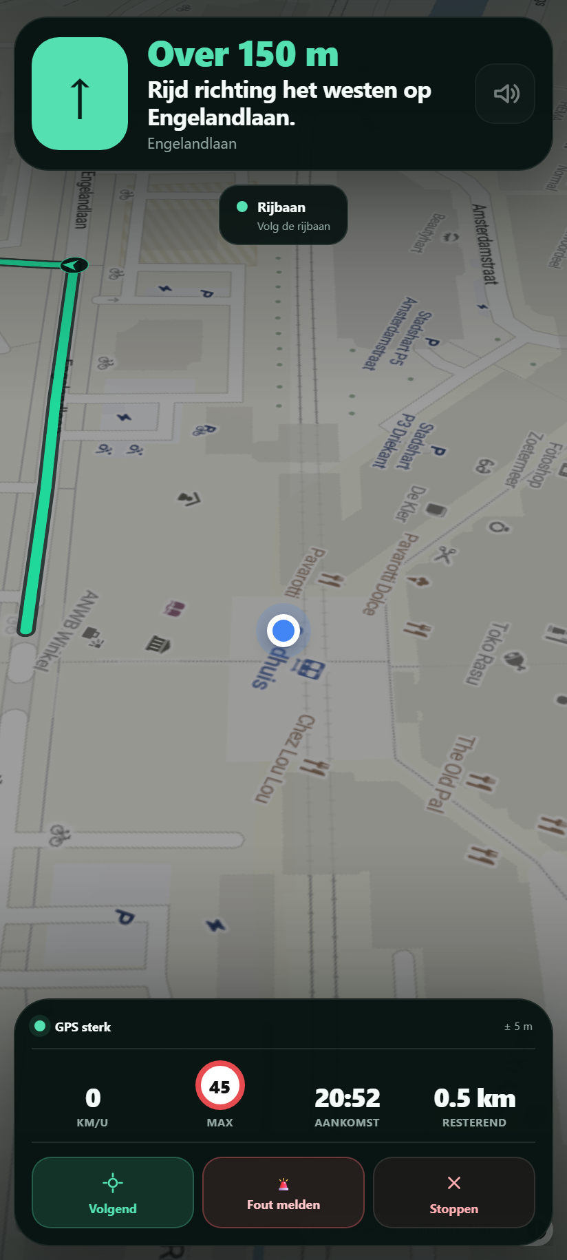 Duidelijke navigatieaanwijzingen tijdens een scooterrit